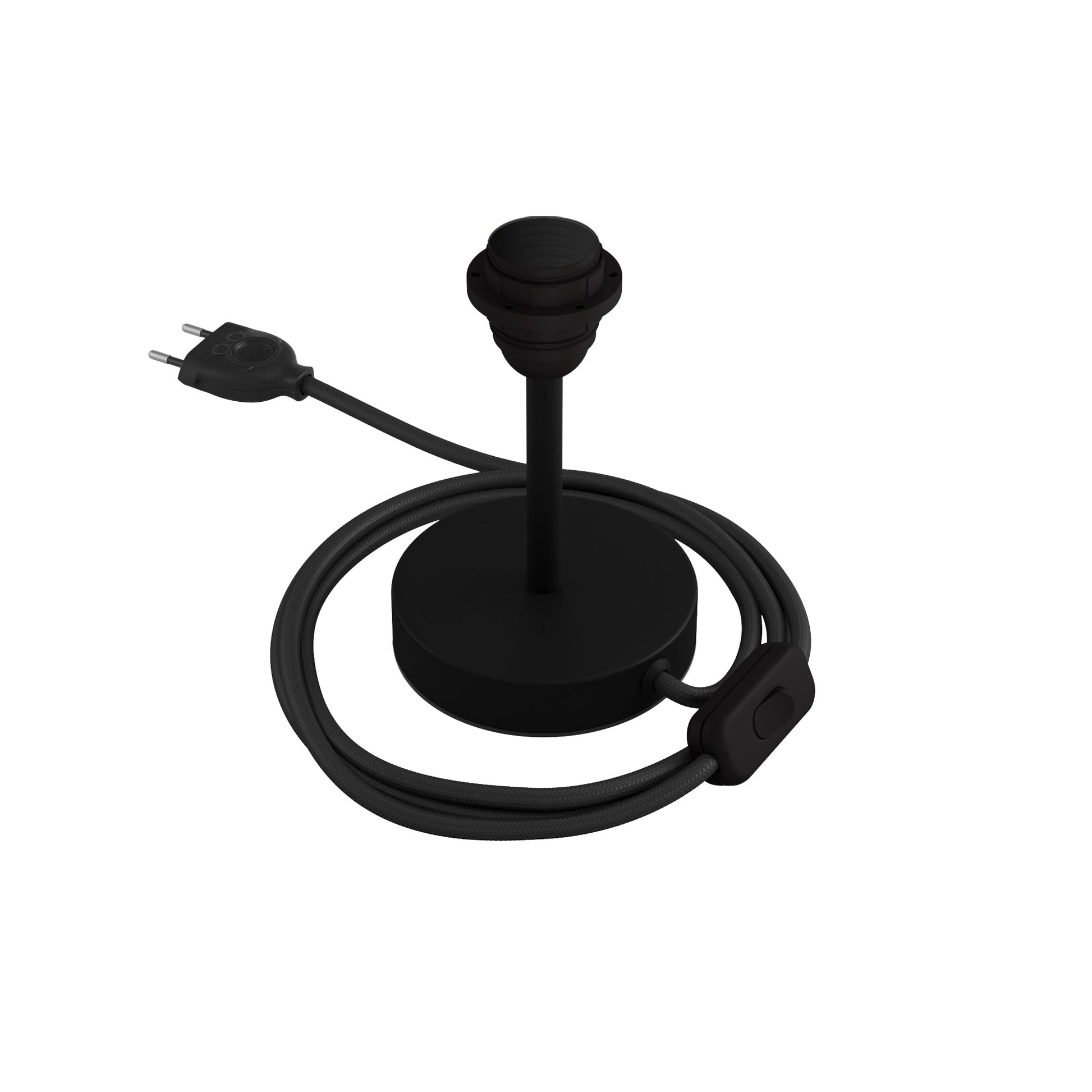 Alzaluce per paralume - Lampada da tavolo in metallo - Nero opaco 10 cm