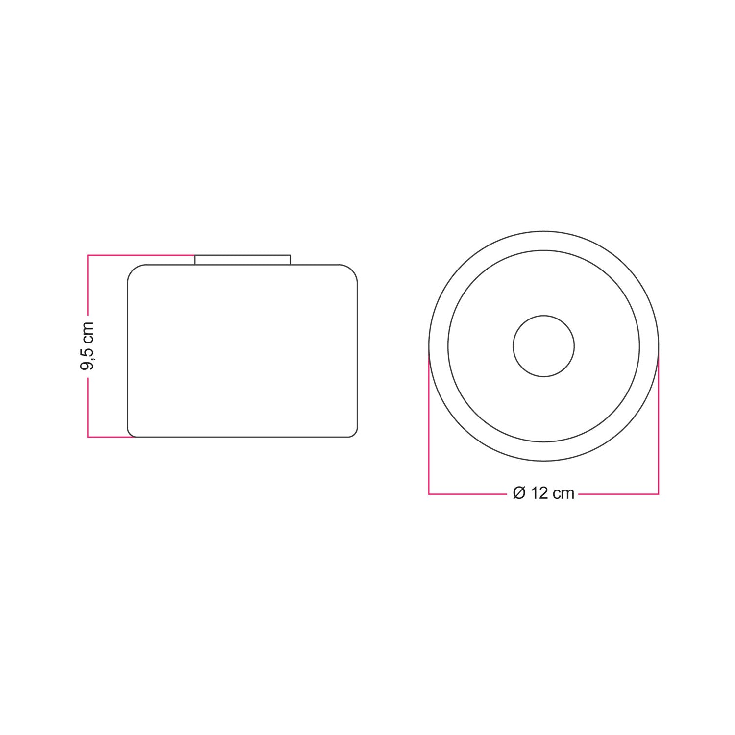 Applique con lampadina Ghost mini trasparente - Bianco