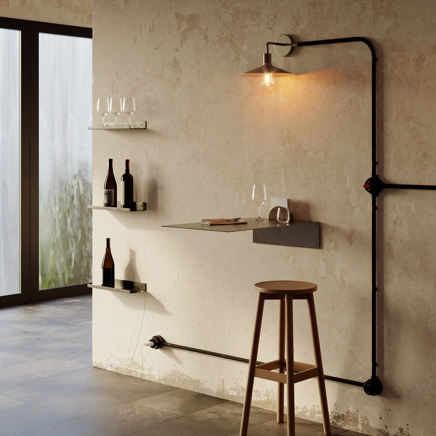 Base in porcellana nera per presa elettrica e interruttore/deviatore compatibile con Creative-Tubes - da 1 a 4 uscite 3