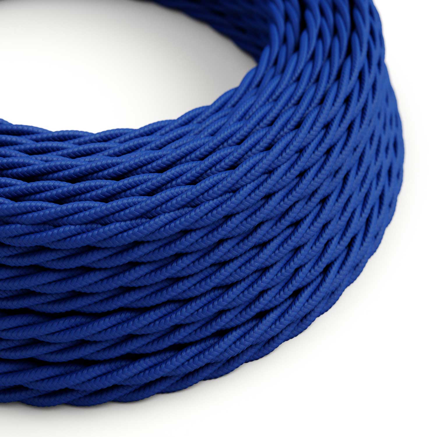 Blue Rayon covered Twisted electric cable - TM12