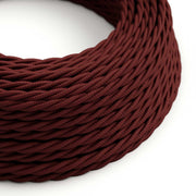 Burgundy Rayon covered Twisted electric cable - TM19