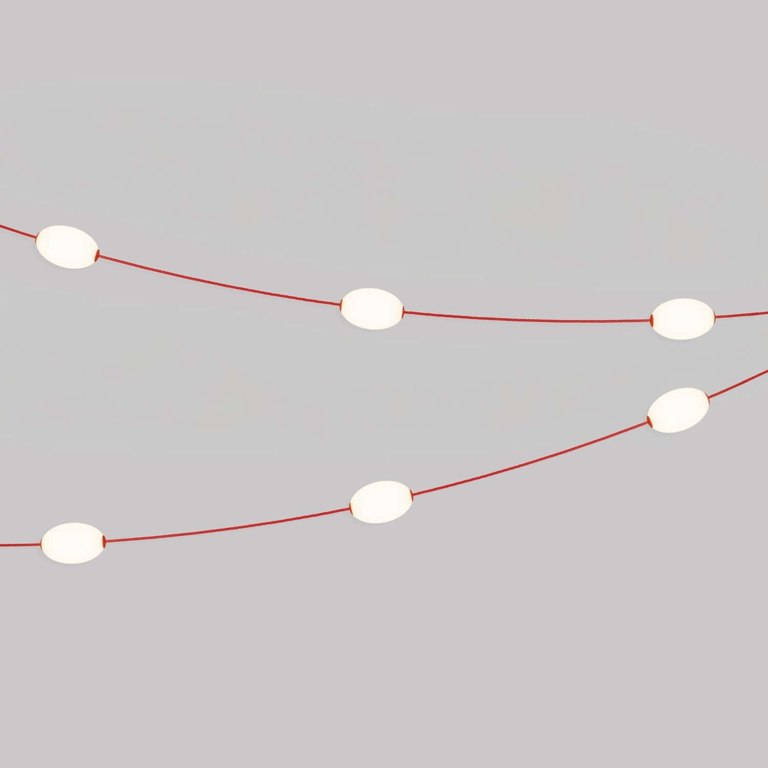 Catena luminosa 6 punti luce da esterno IP67 Rosso stella marina - Marina6