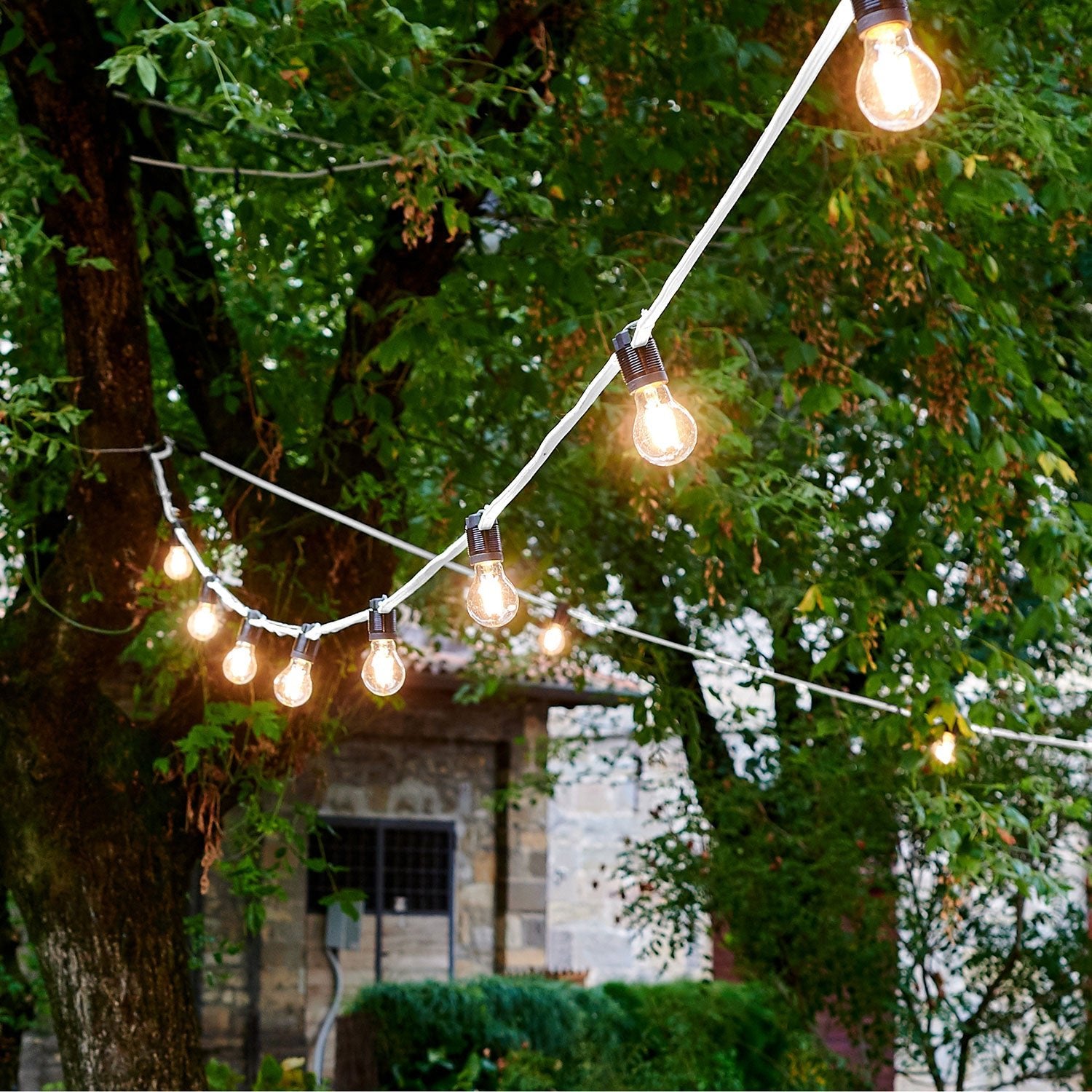 Cavo elettrico per catenaria rivestito in tessuto Bianco CM01 - UV resistant - Creative Cables