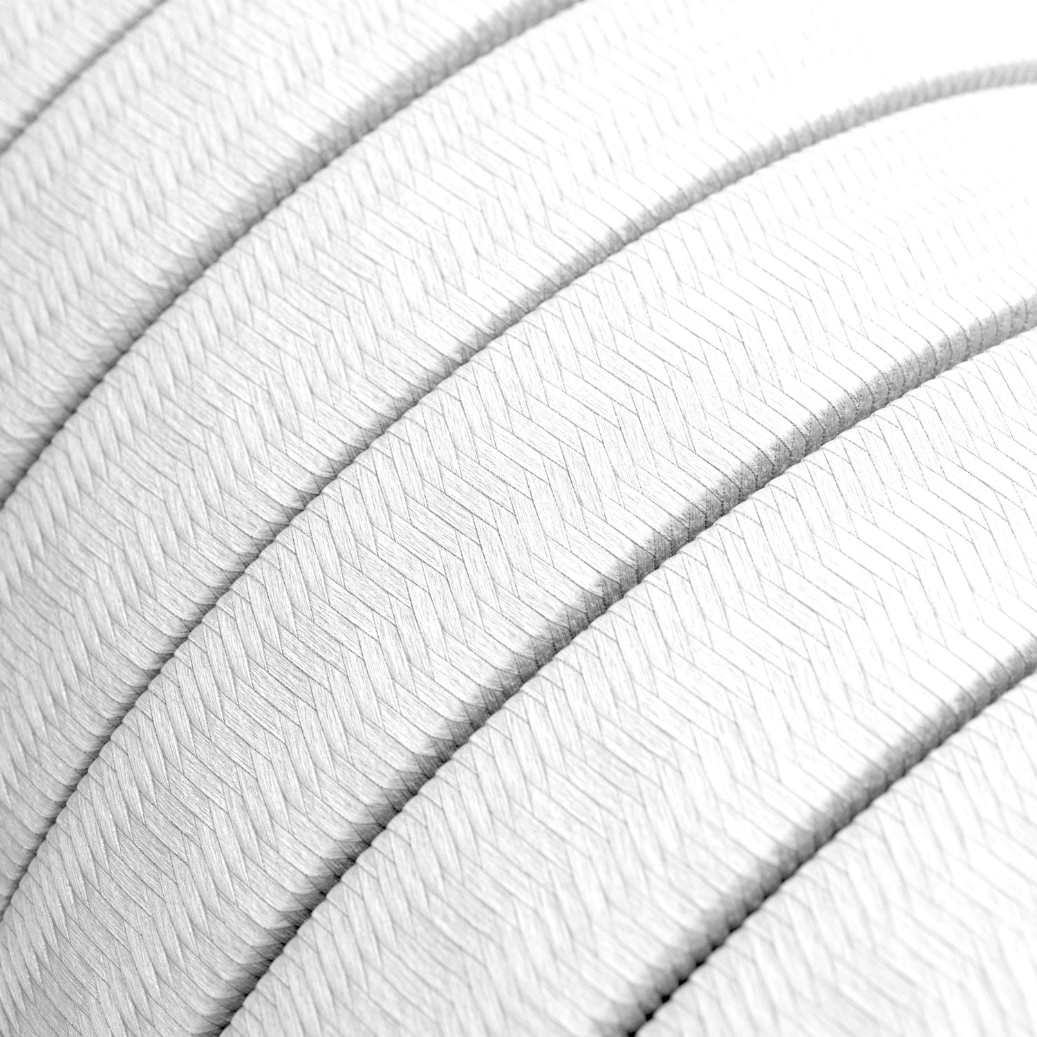 Cavo elettrico per catenaria rivestito in tessuto Bianco CM01 - UV resistant - Creative Cables