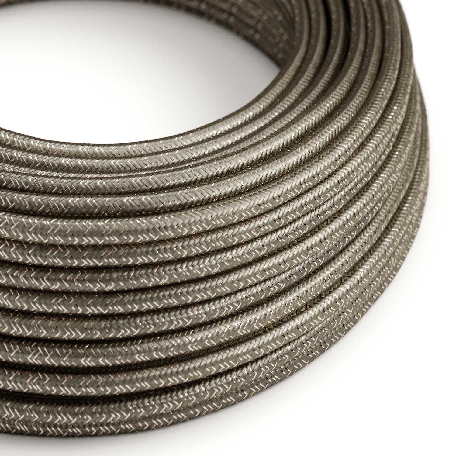 Cloth Covered Wire - Gray Glitter RL03 - UL Listed