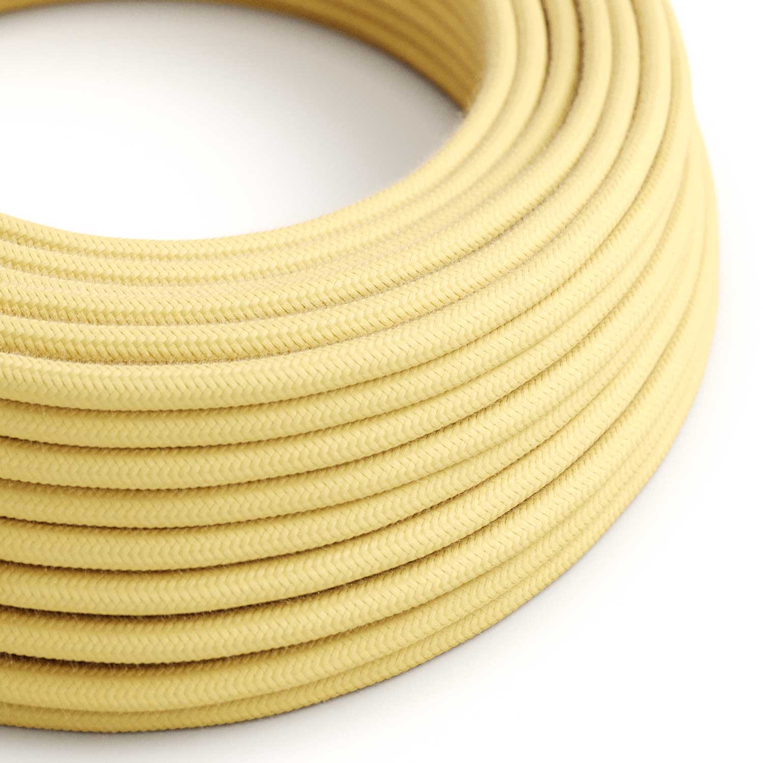 Cloth Covered Wire - Pale Yellow Cotton RC10 - UL Listed