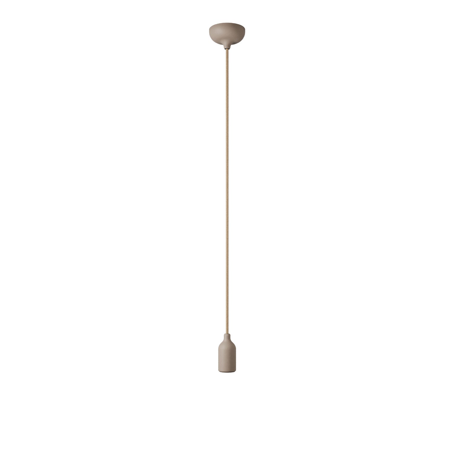 Colourful silicone suspension lamp with fabric cable - Desert Brown