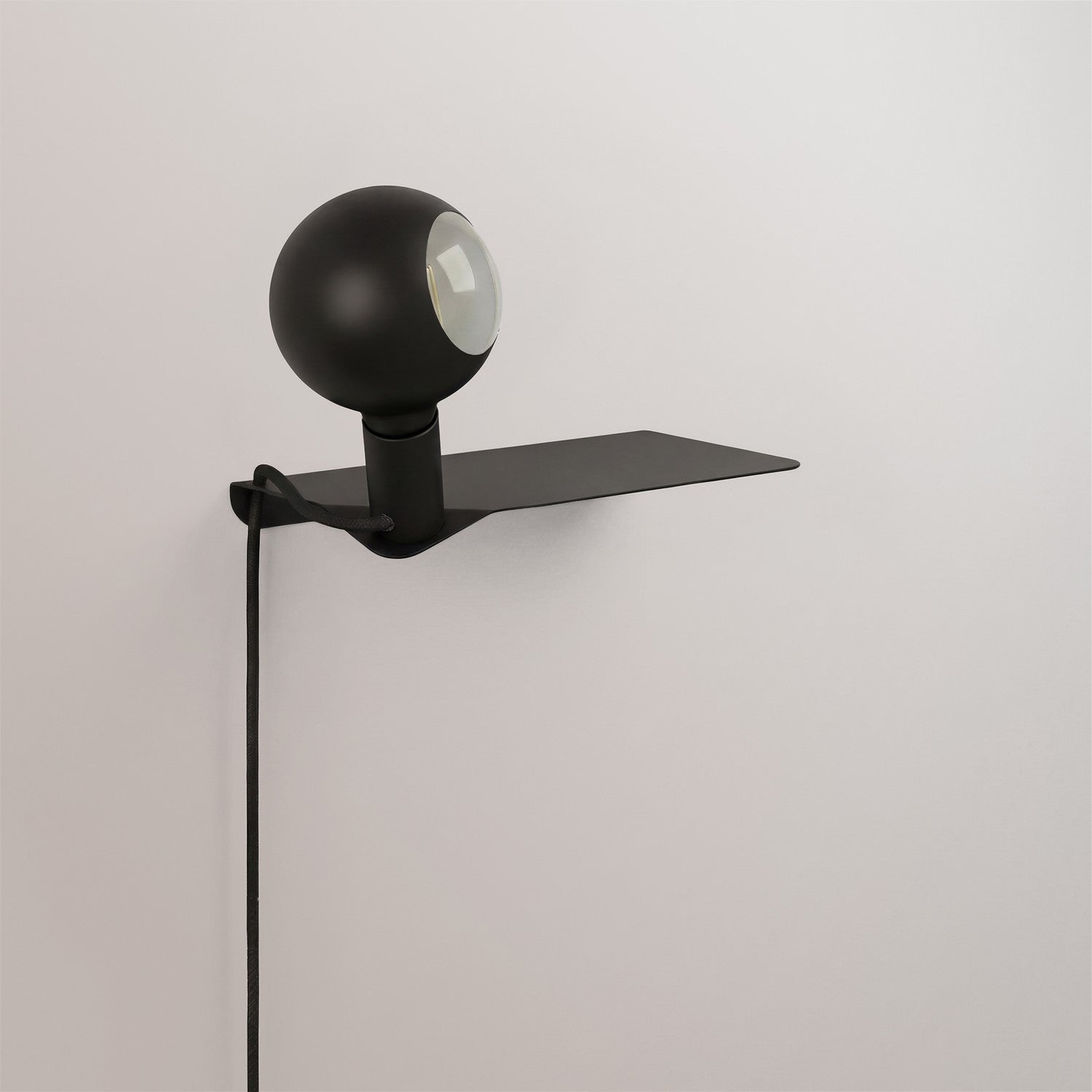 Combo Camo - Lampada con mensola - Nero - Creative Cables