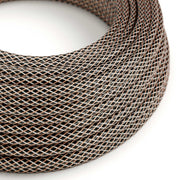 Copper Houndstooth covered Round electric cable - RR03