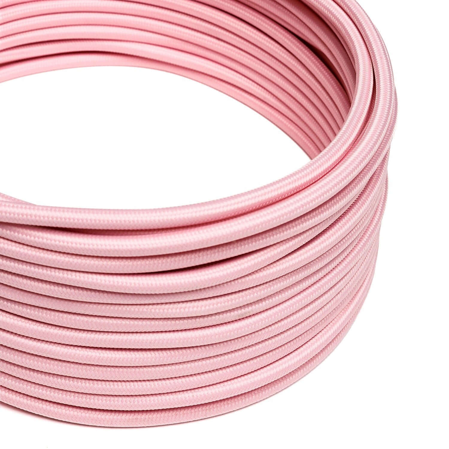 Corda elettrica in tessuto Rosa Baby - L'Originale Creative Cables, per le tue lampade dai colori pastello - RM16 - Creative Cables