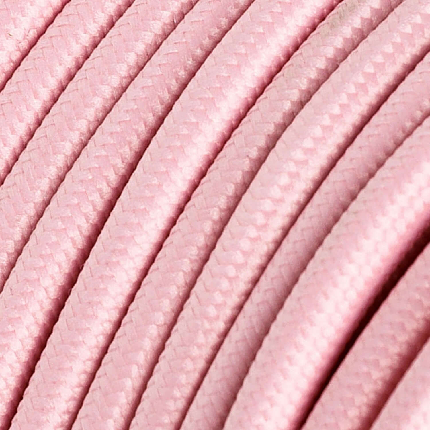 Corda elettrica in tessuto Rosa Baby - L'Originale Creative Cables, per le tue lampade dai colori pastello - RM16 - Creative Cables