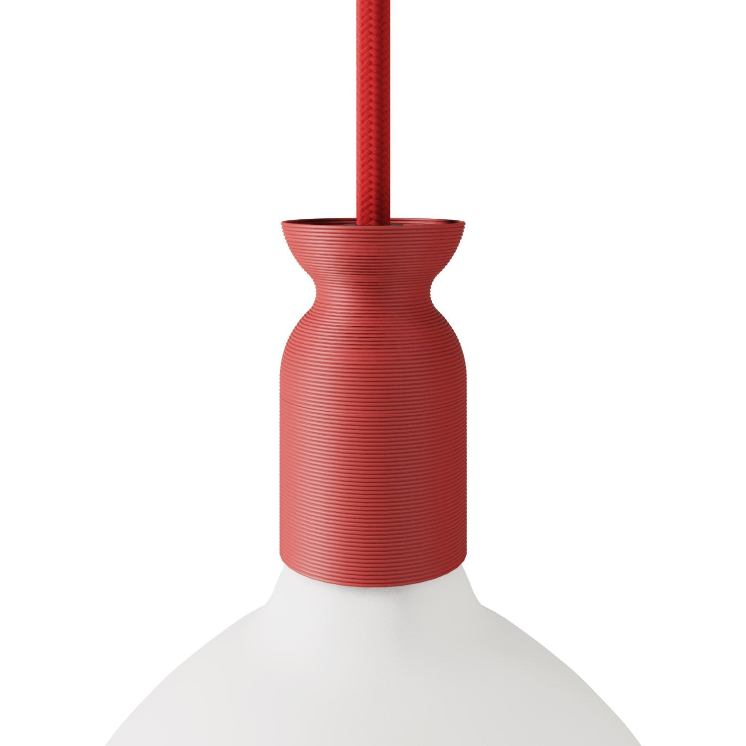 E26 socket kit in recycled plastic from 3D printing - Terracotta