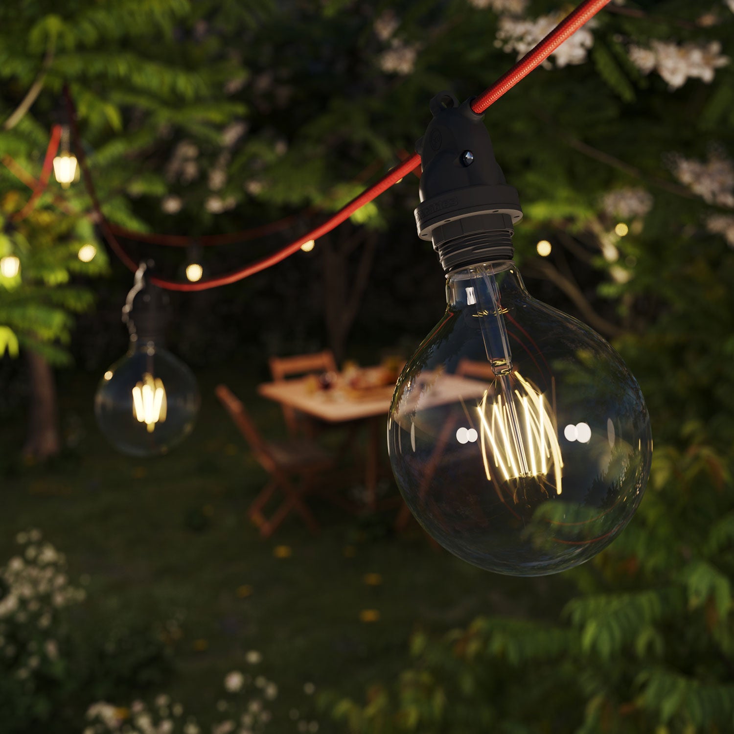 EIVA-2, 2-way socket E26 suitable for wet locations - Black