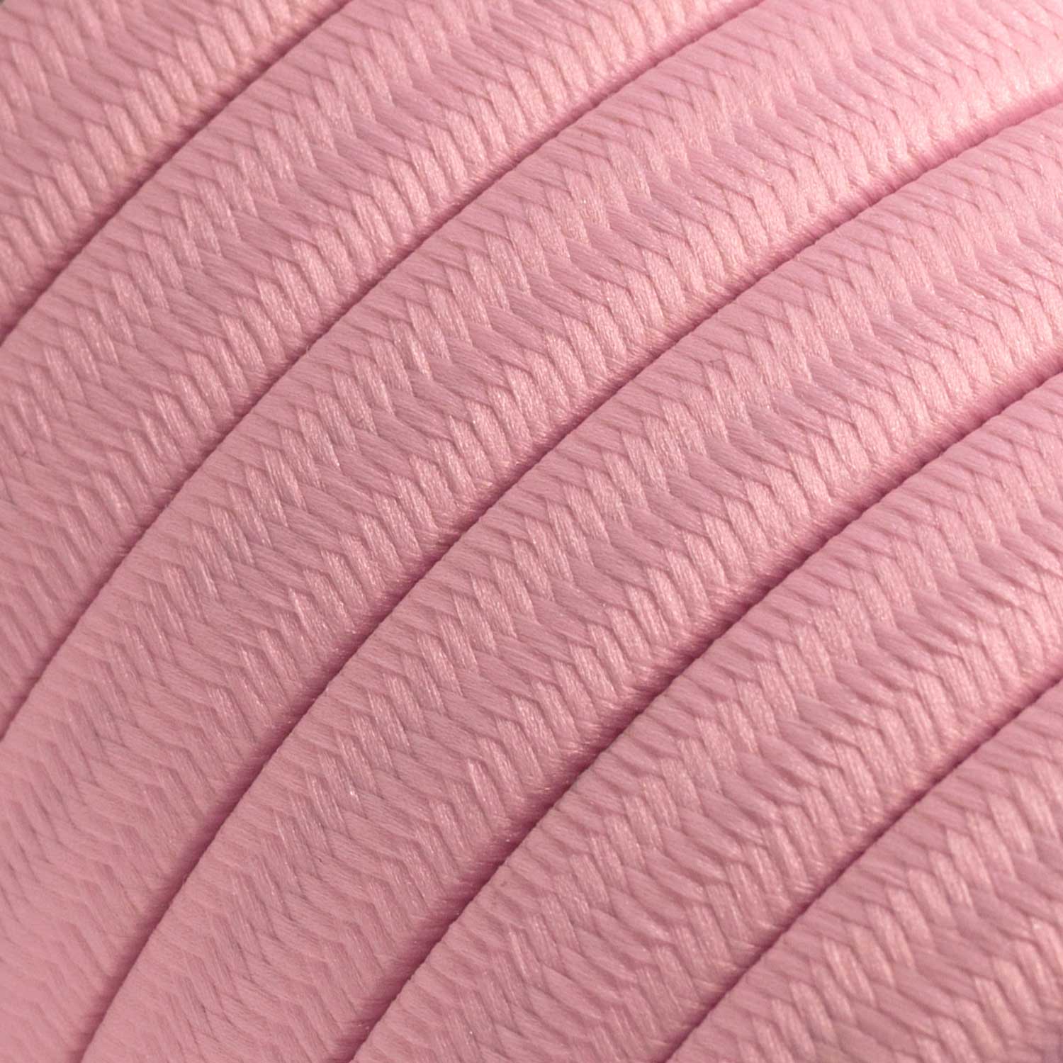 Electric Cable Color Cord for Custom String Lights, covered by Rayon fabric Baby Pink - CM16