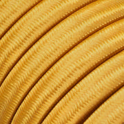 Electric Cable Color Cord for Custom String Lights, covered by Rayon fabric Gold - CM05