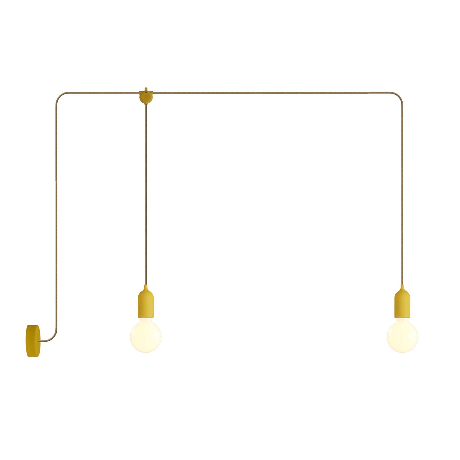 F-Snake Modulair Lampada da esterno IP65 a 2 luci con rosone - Mostarda