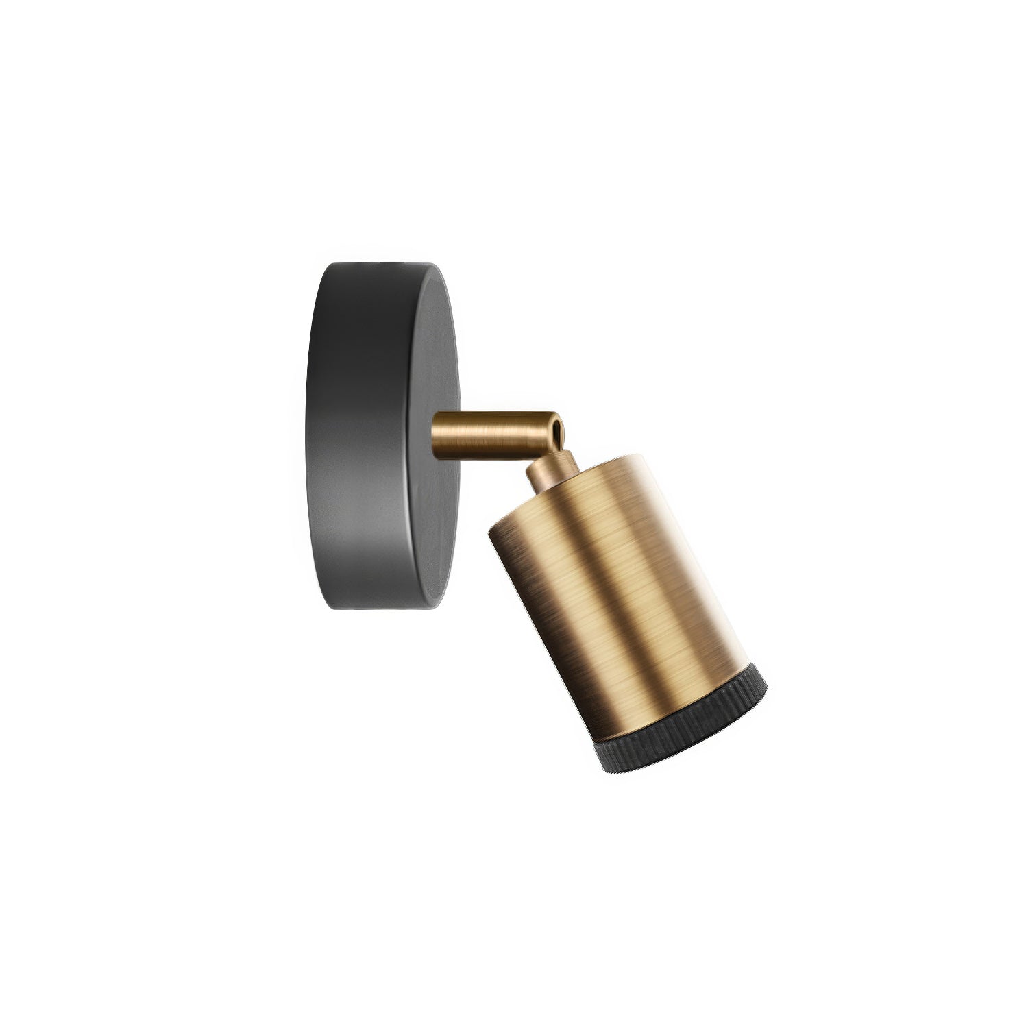 Fermaluce faretto Mini Spotlight GU1d0, lampada orientabile da parete o soffitto con snodo - Bronzo satinato