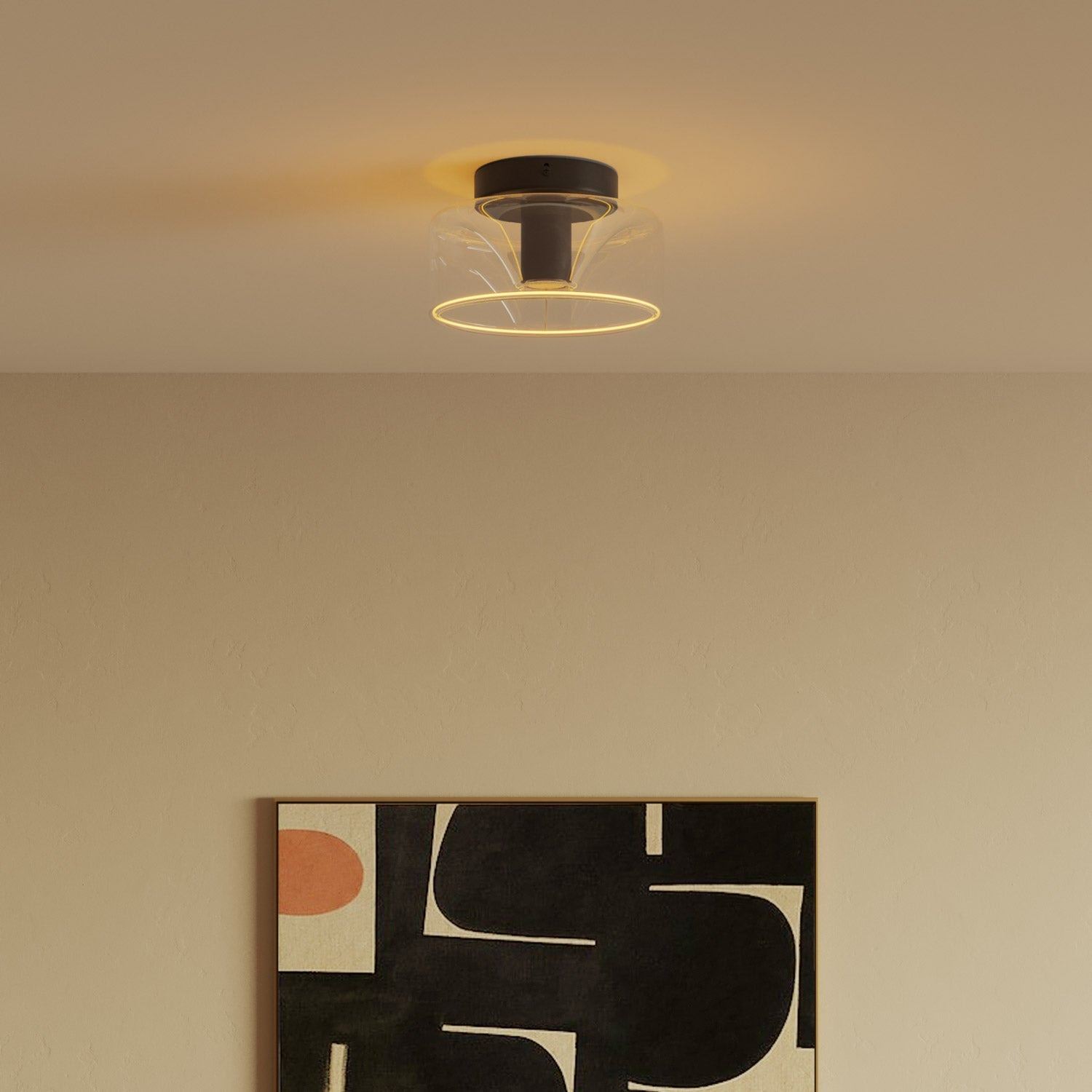 Fermaluce wall lamp Black with G02 bulb