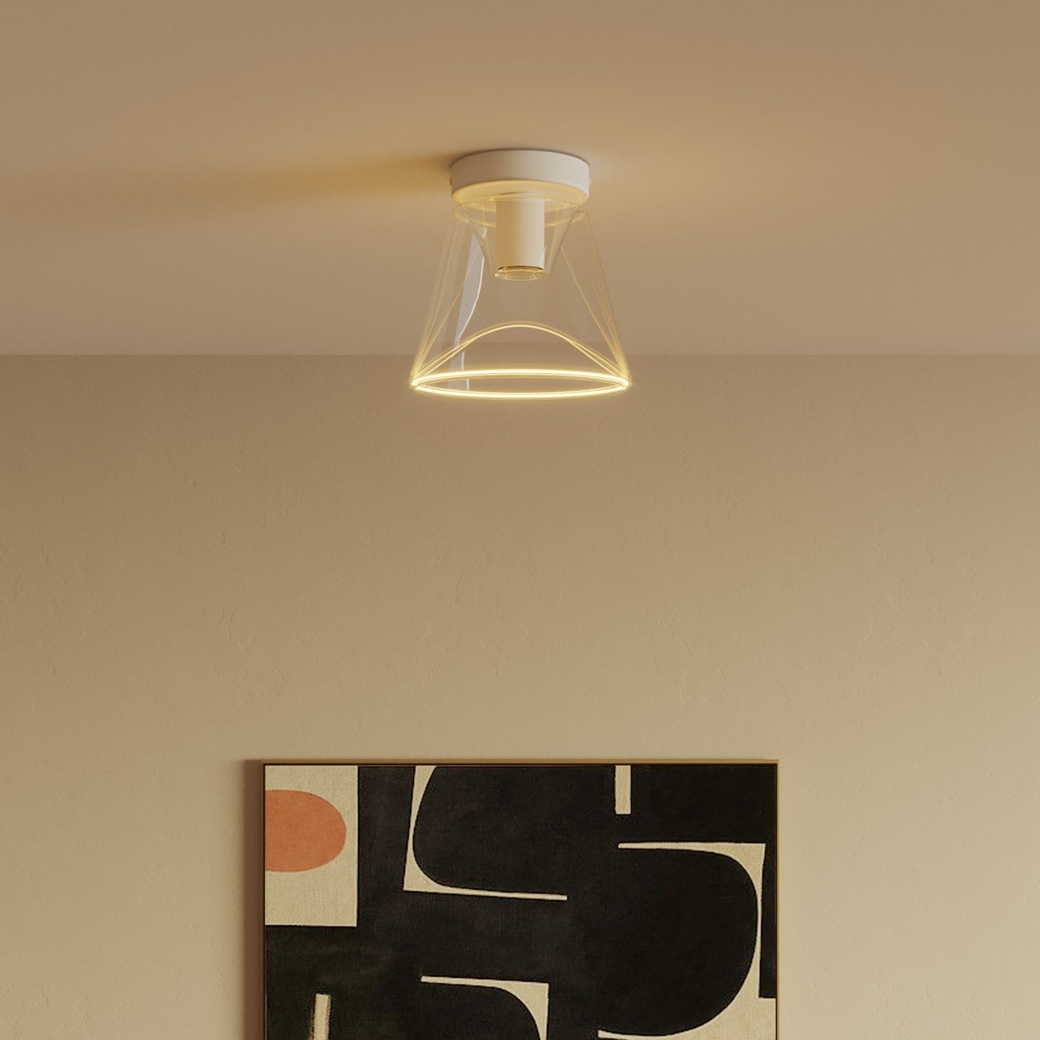 Fermaluce wall lamp Matt white with G01 bulb