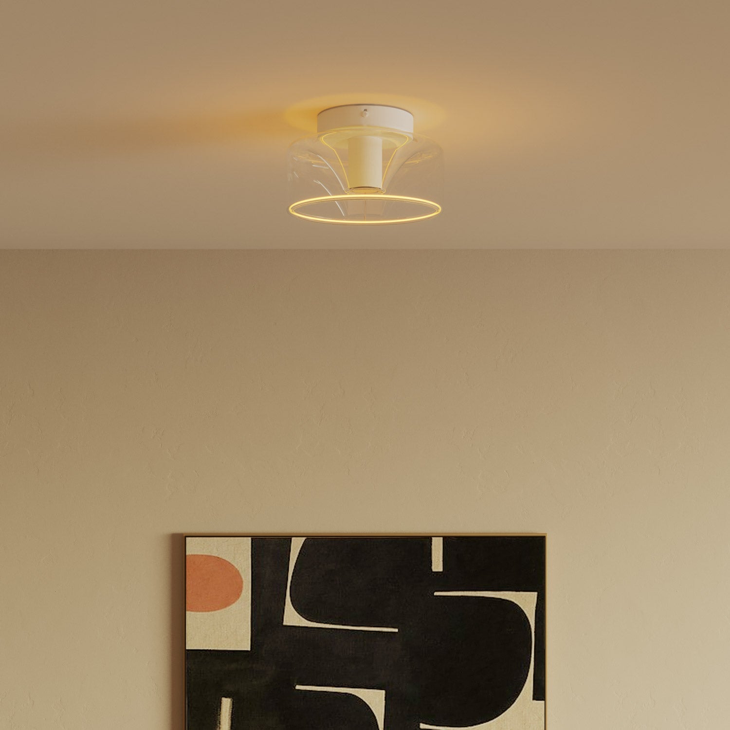 Fermaluce wall lamp Matt white with G02 bulb