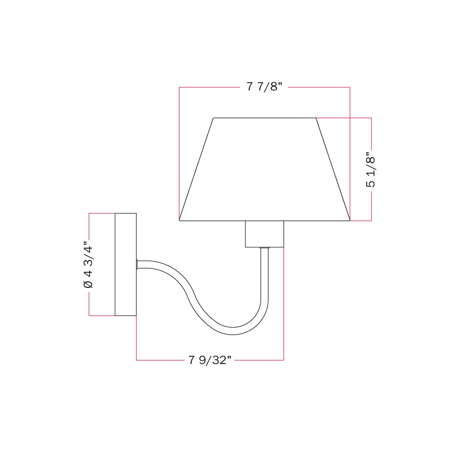 Fermaluce wall lamp with S-shaped extension and Impero lampshade - Natural jute