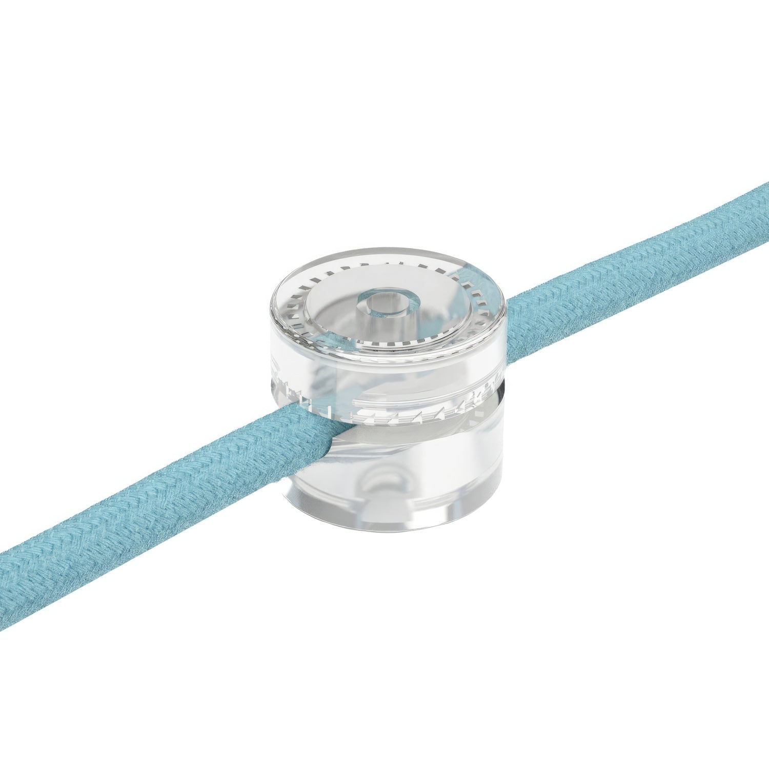 Fissaggio a parete passacavo universale per cavo tessile per illuminazione 2x0,75 e 3x0,75 - Trasparente - Creative Cables