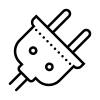 <strong> Wordt aangesloten op een stopcontact</strong>
