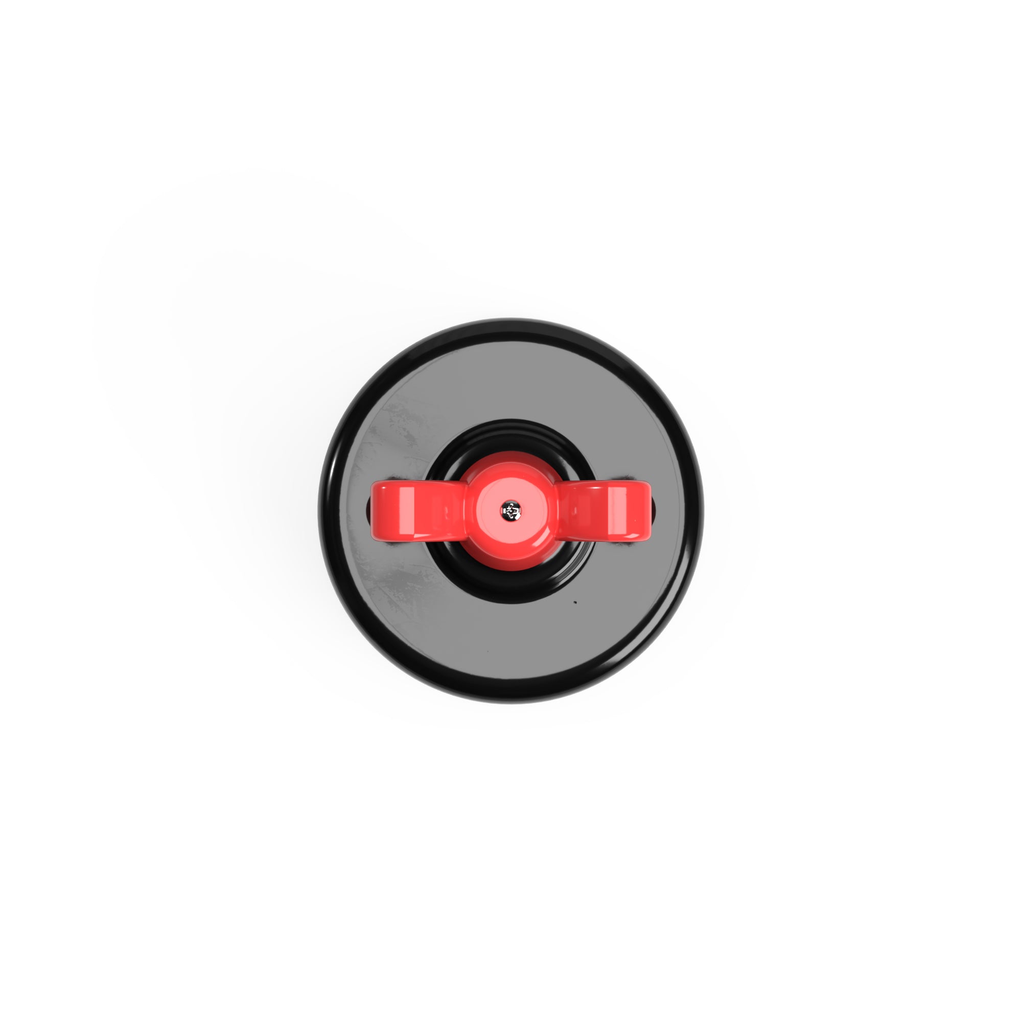 Interruttore/Deviatore in porcellana nero con dado a farfalla Rosso