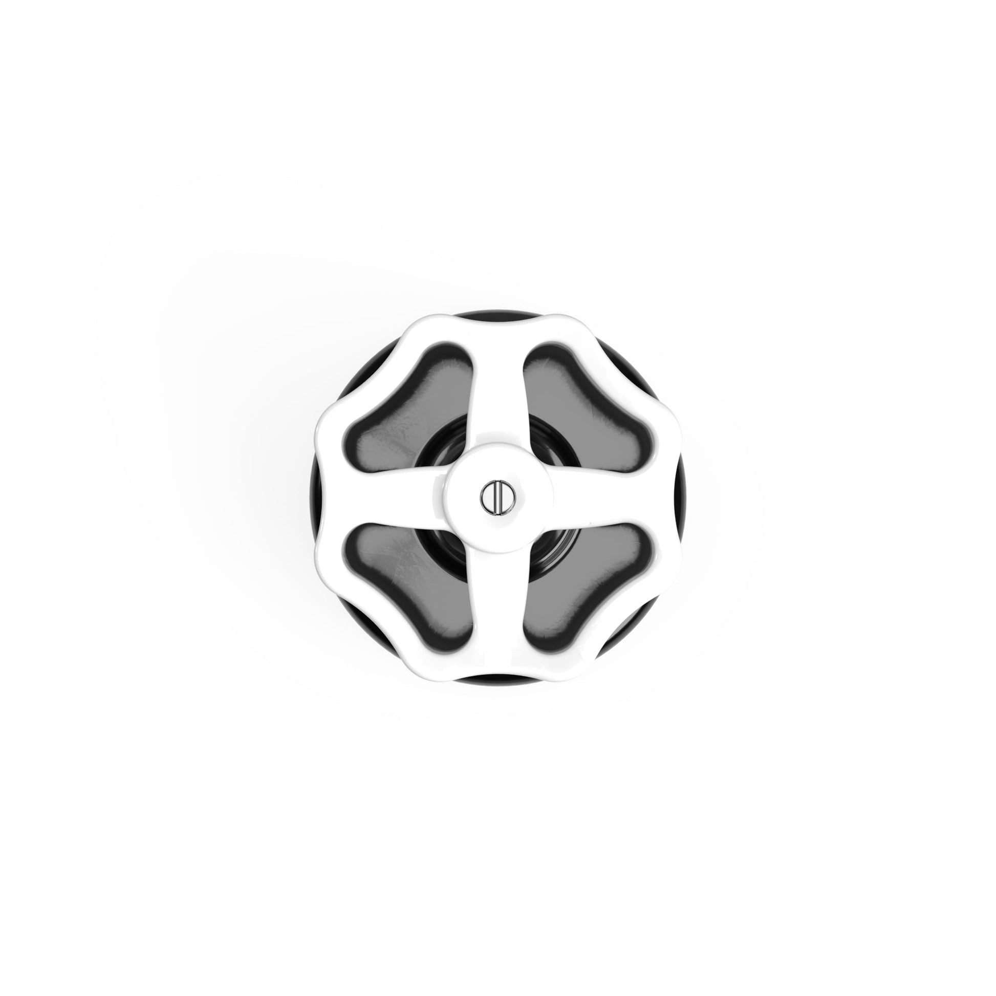 Interruttore/Deviatore in porcellana nero con manopola Bianco