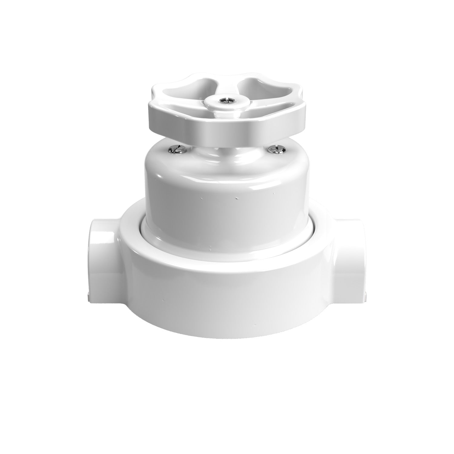 Kit interruttore/deviatore con manopola e base per Creative-Tubes in porcellana bianca Bianco 2 in linea