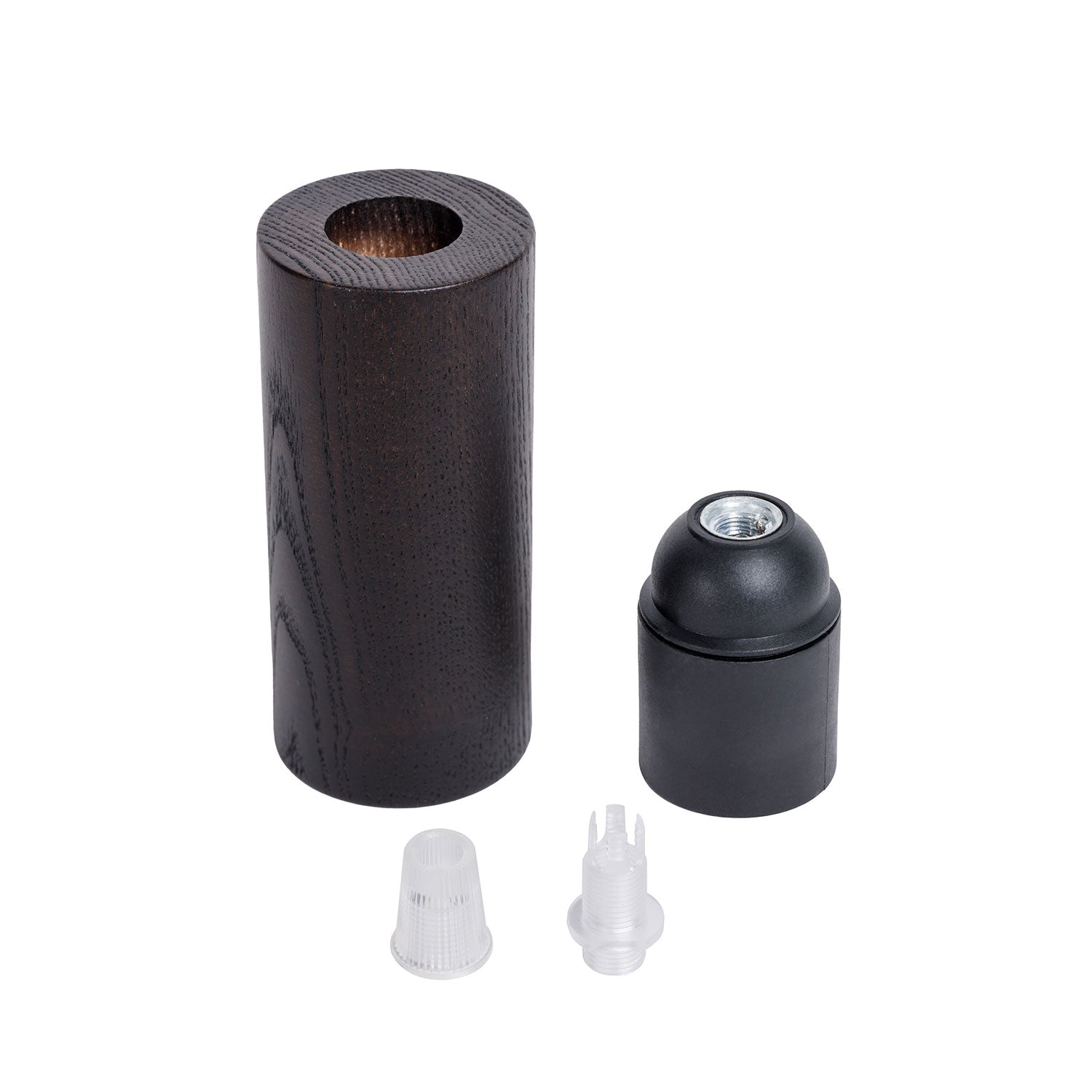 Kit portalampada E27 in legno per cordone 2XL - Effetto Wengé - Creative Cables