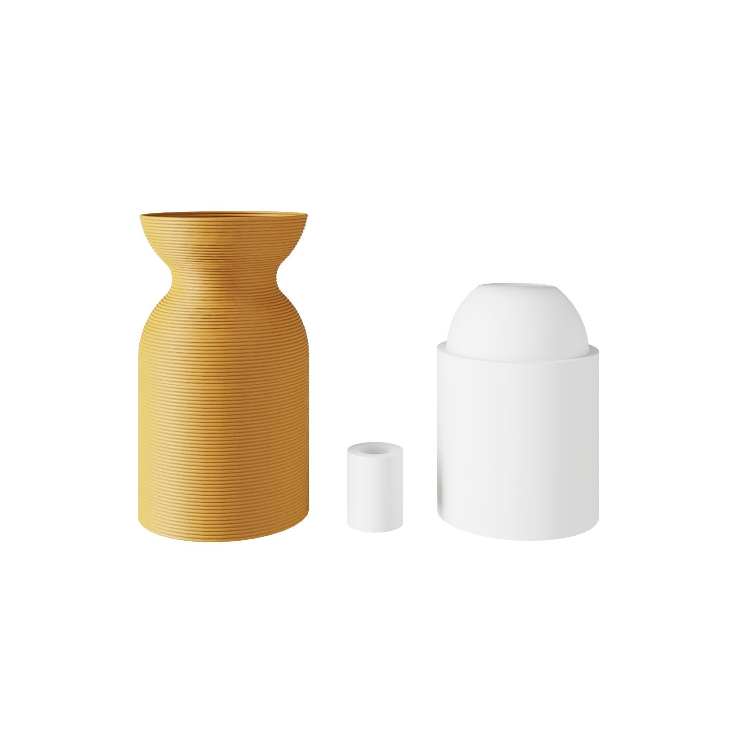 Kit portalampada E27 in plastica riciclata con stampante 3D - Ocra - Creative Cables