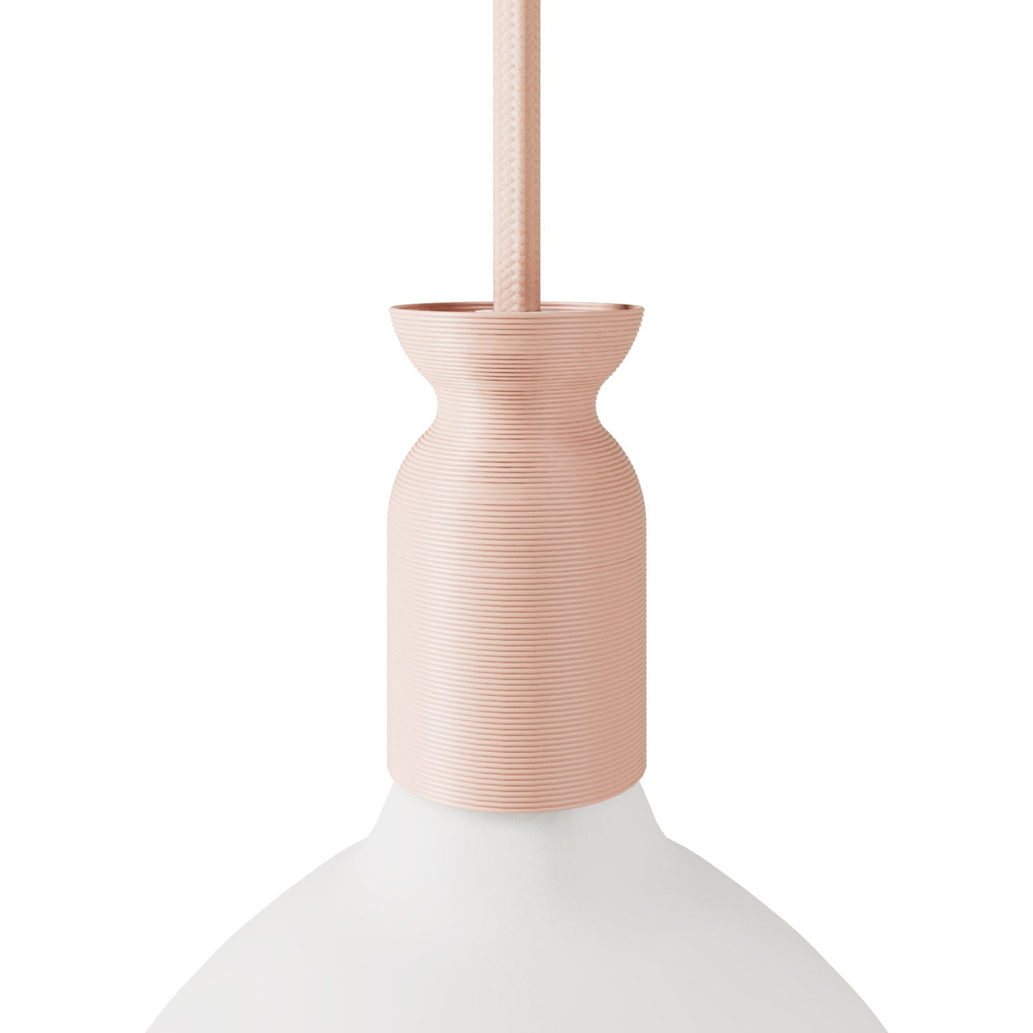 Kit portalampada E27 in plastica riciclata con stampante 3D - Rosa antico - Creative Cables