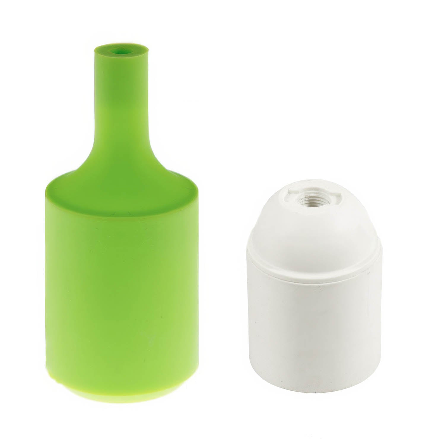 Kit portalampada E27 in silicone - Lime - Creative Cables