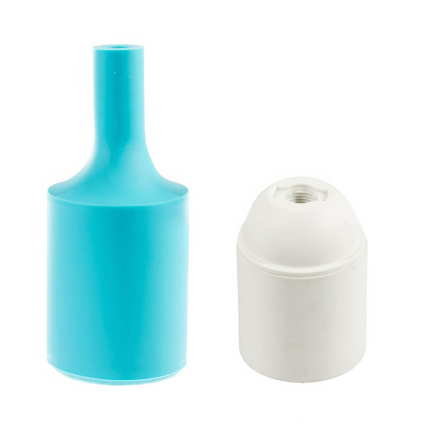 Kit portalampada E27 in silicone - Turchese - Creative Cables