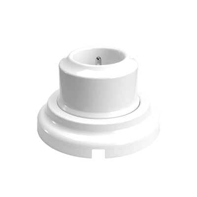 Kit Franse wandcontactdoos met porseleinen basis - Wit