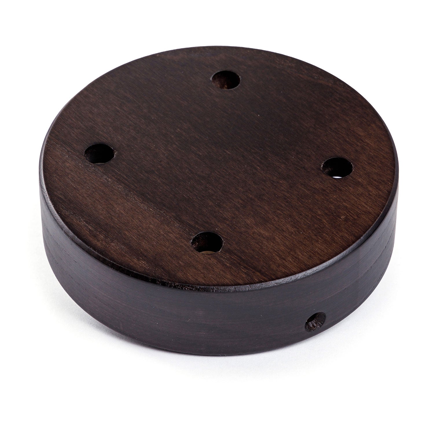 Kit rosone cilindrico in legno a 4 fori - Effetto Wengé - Creative Cables