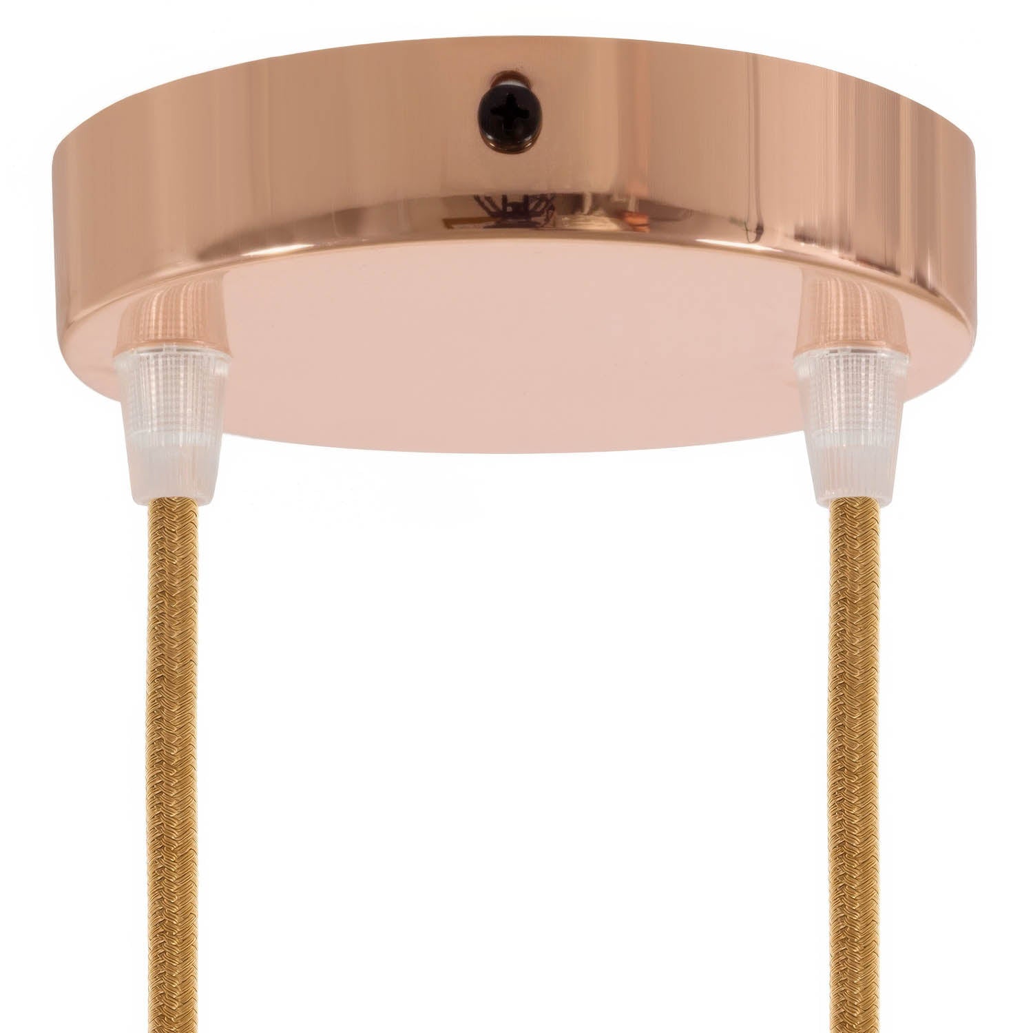 Kit rosone cilindrico in metallo a 2 fori - Rame - Creative Cables