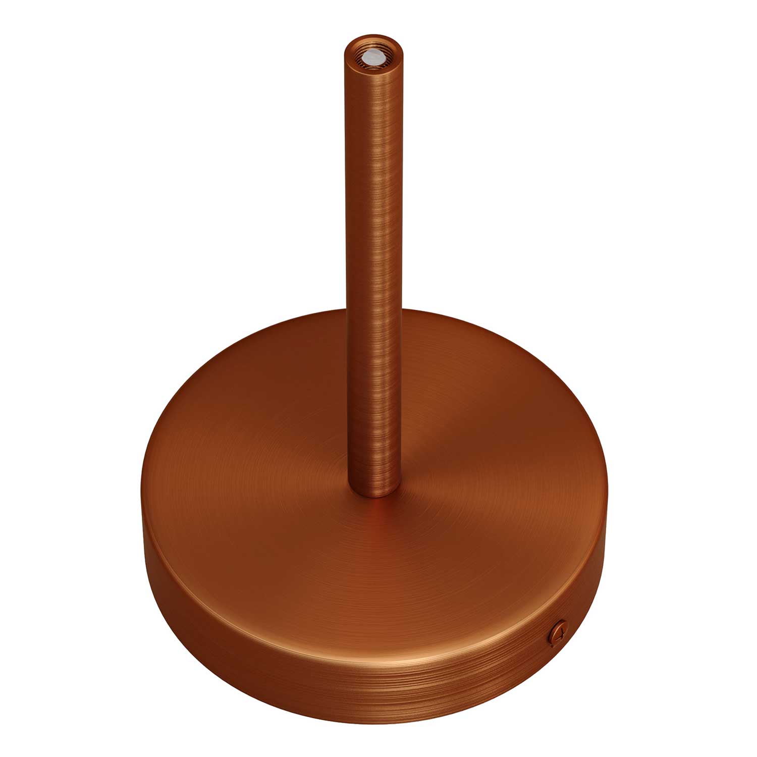 Kit rosone cilindrico in metallo con serracavo da 15 cm - Rame satinato - Creative Cables