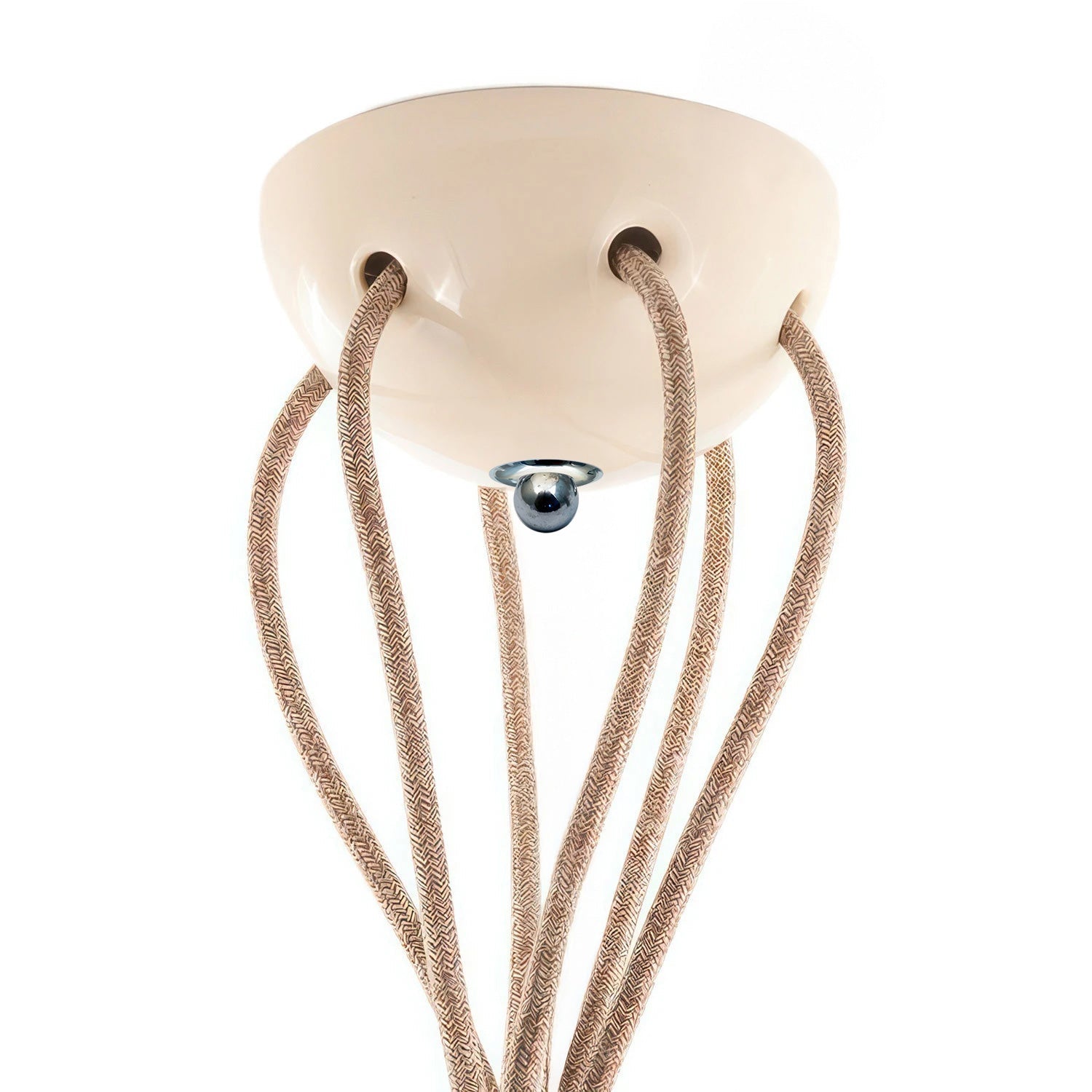 Kit rosone in ceramica a 6 fori - Avorio - Creative Cables