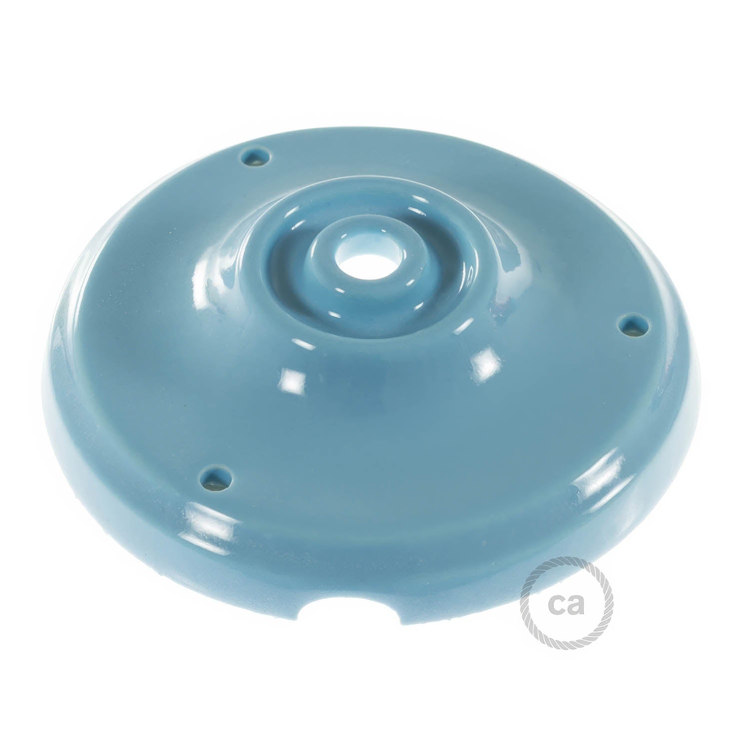 Kit rosone in porcellana - Azzurro - Creative Cables