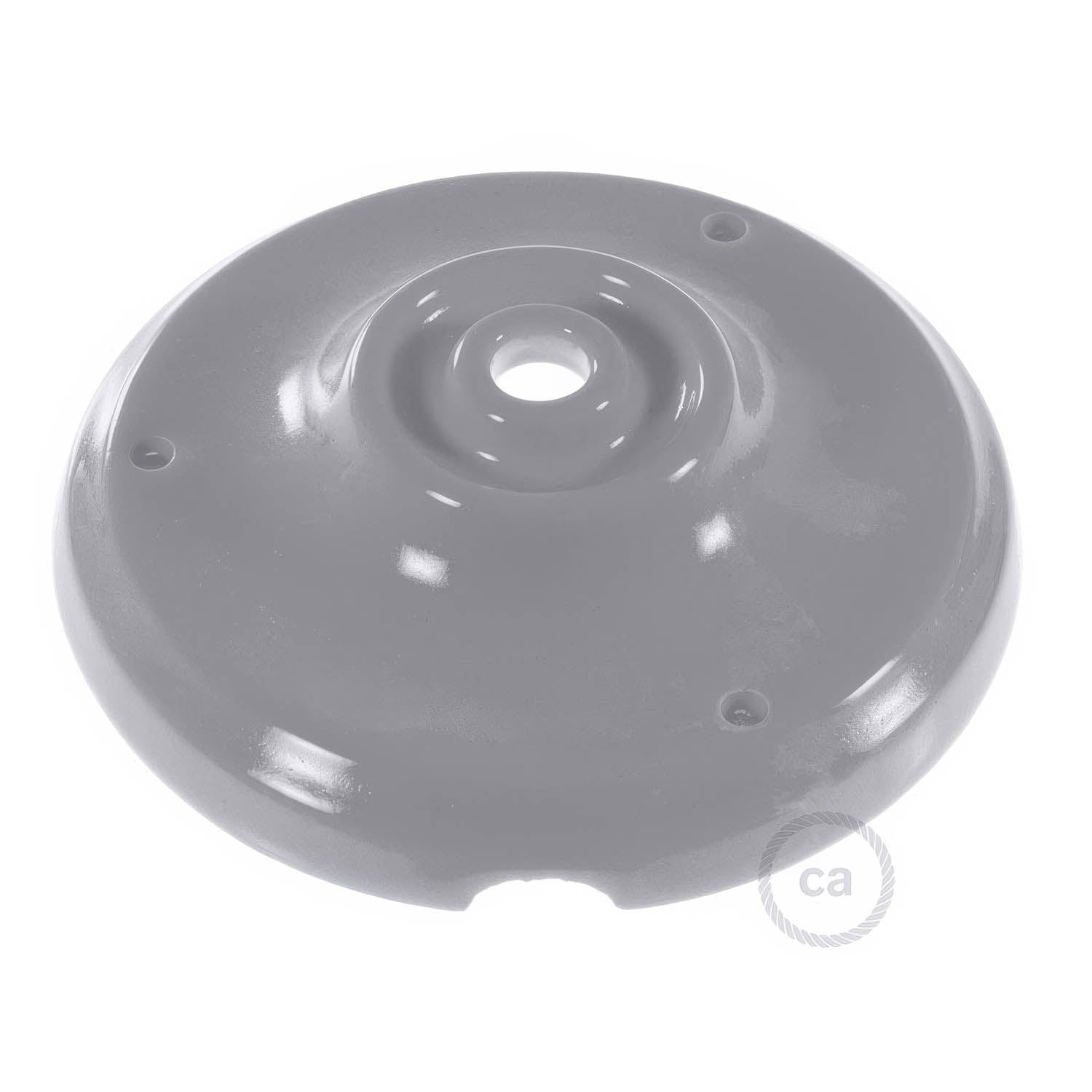 Kit rosone in porcellana - Grigio - Creative Cables