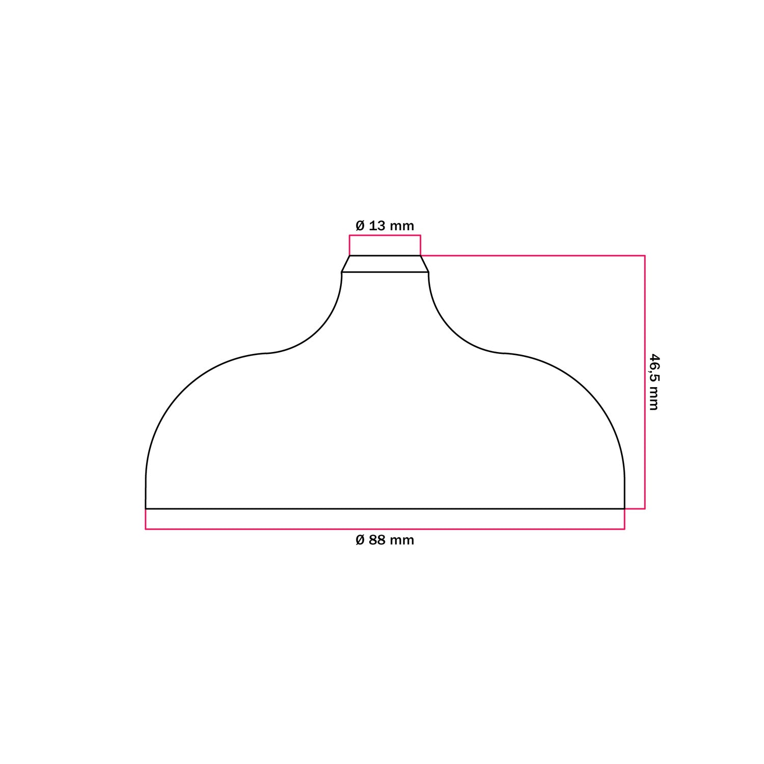 Kit rosone in silicone con foro centrale e predisposizione per foro laterale - Giallo