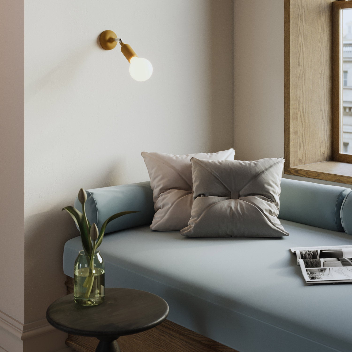 Kit rosone in silicone con foro centrale e predisposizione per foro laterale - Mostarda