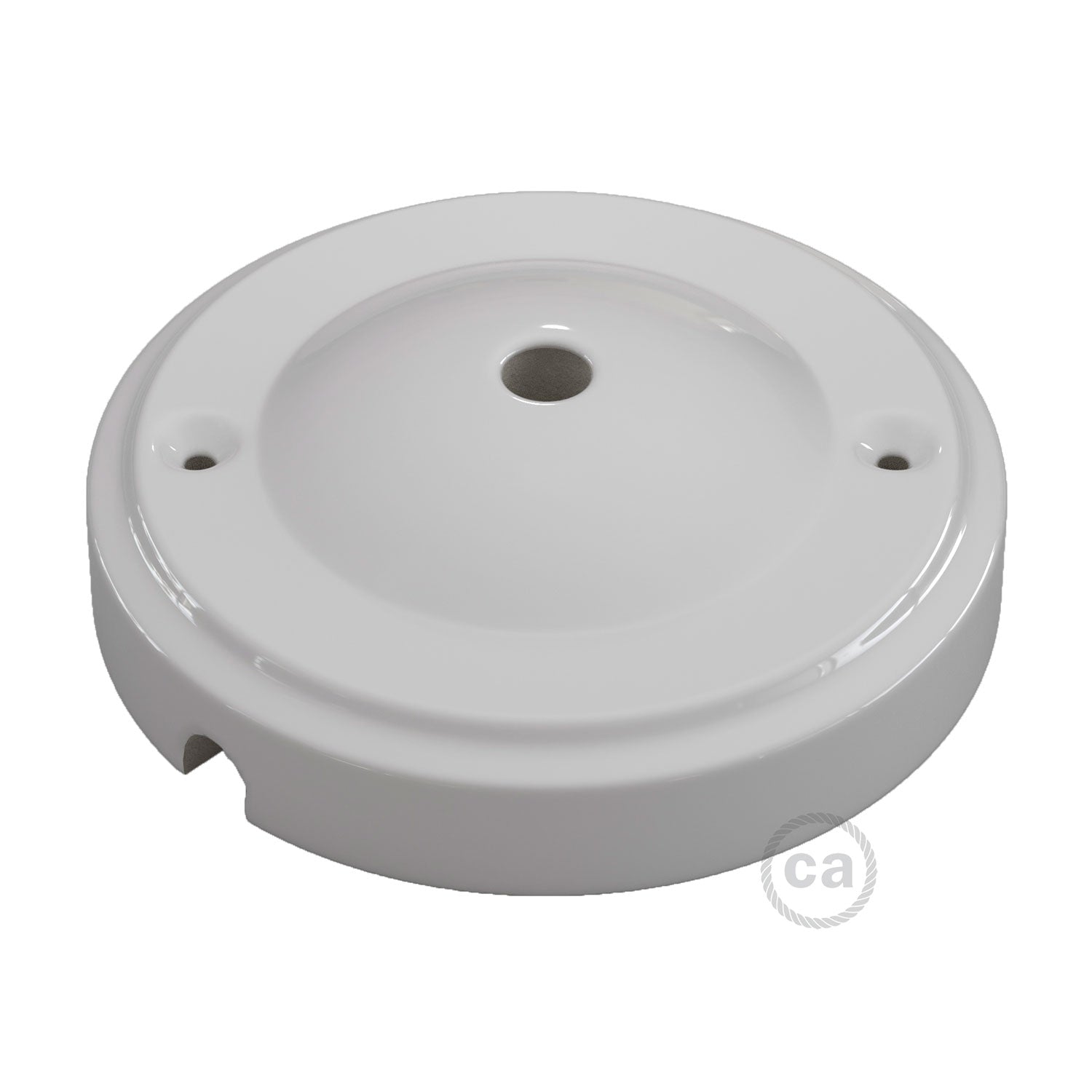 Kit rosone Minimal in porcellana - Bianco - Creative Cables