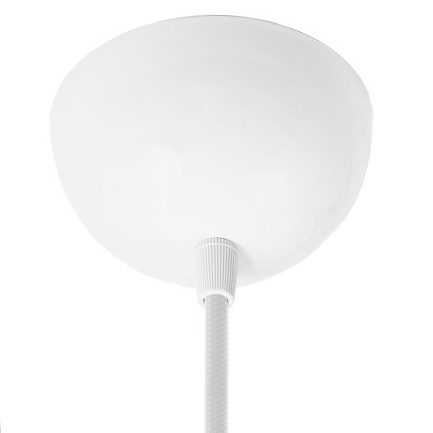 Kit rosone semisferico in metallo verniciato - Bianco lucido - Creative Cables