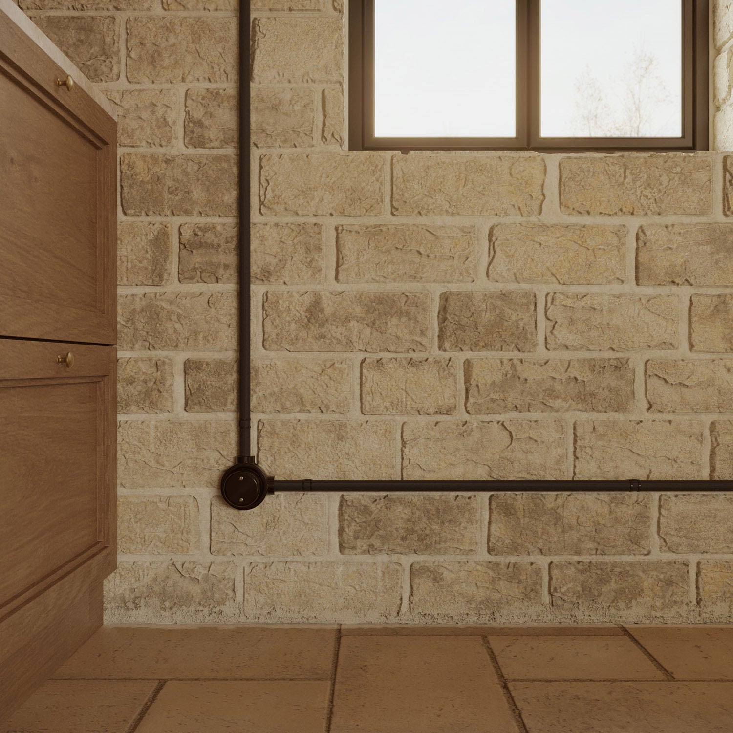 Kit scatola di derivazione e base per Creative-Tubes in porcellana - Nero 2