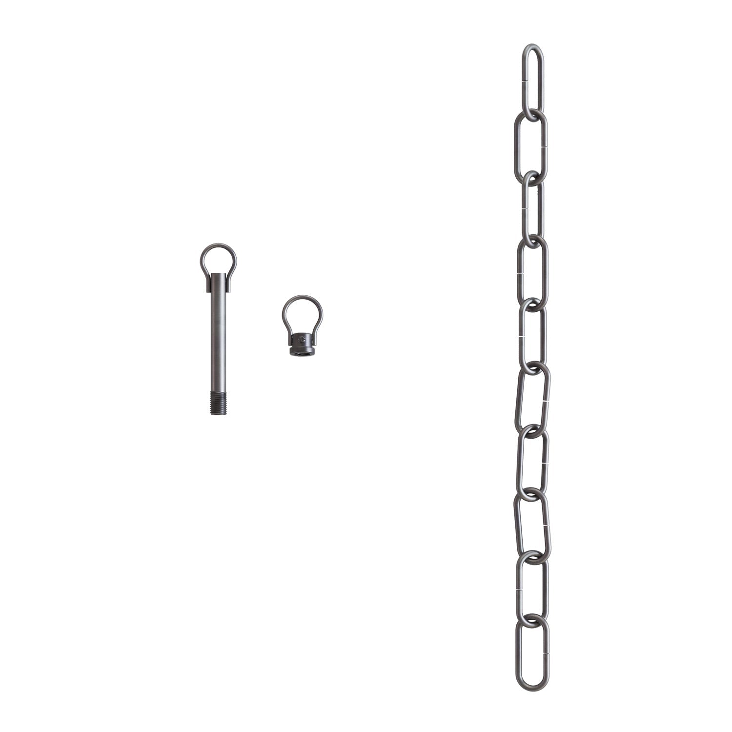 Kit sospensione meccanica con catena genovese in ferro - Catena 50 cm, tigetta e gancio M10x1