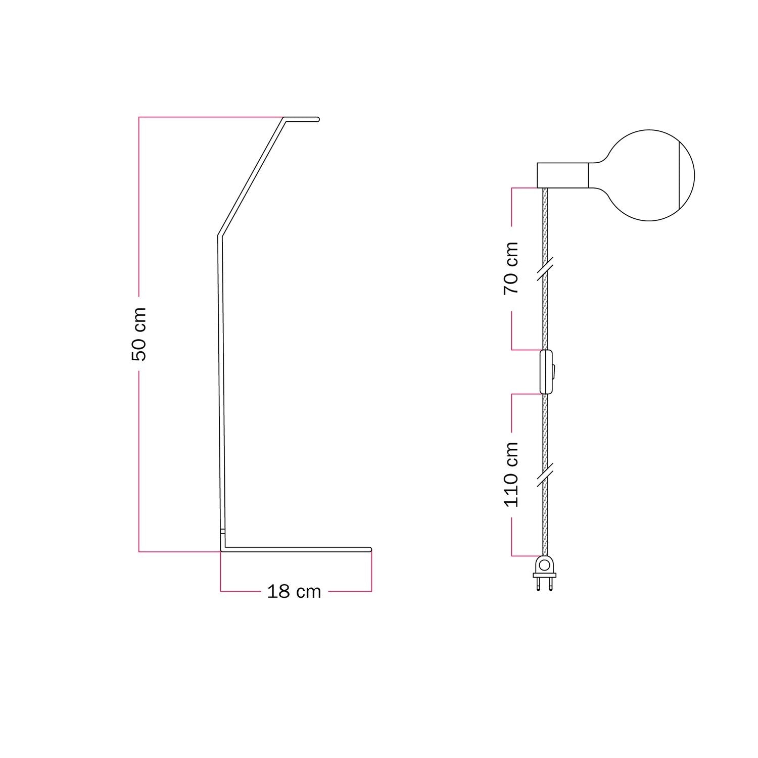 Koso Lucia - Lampada da tavolo - Arancione - Creative Cables