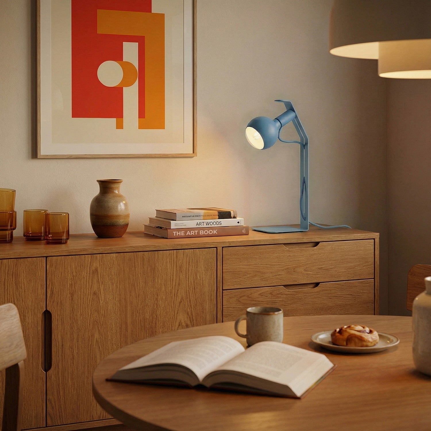 Koso Lucia - Lampada da tavolo con spina UK - Blu